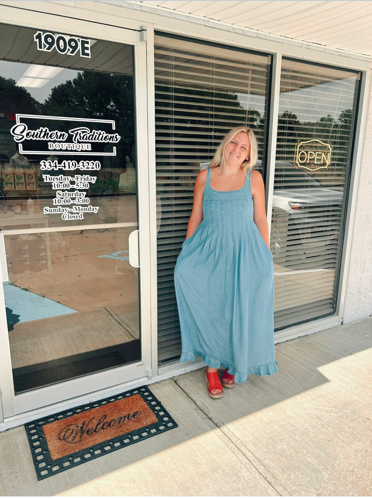 Riley denim maxi