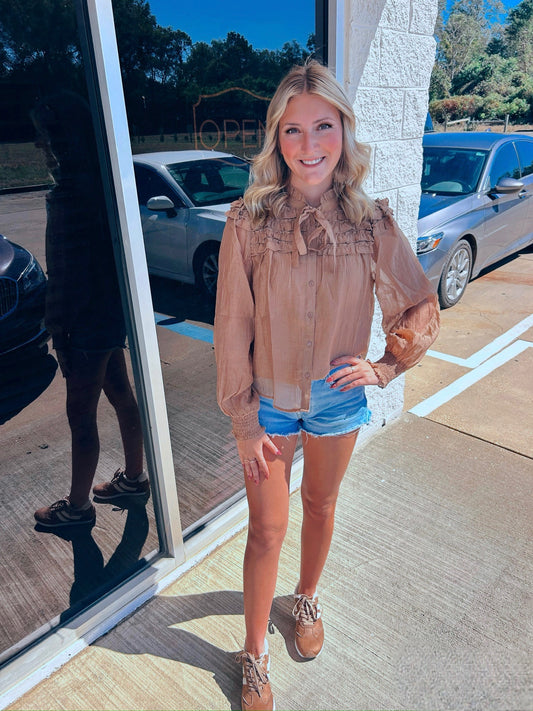 Gracie Long Sleeve Ruffle Top